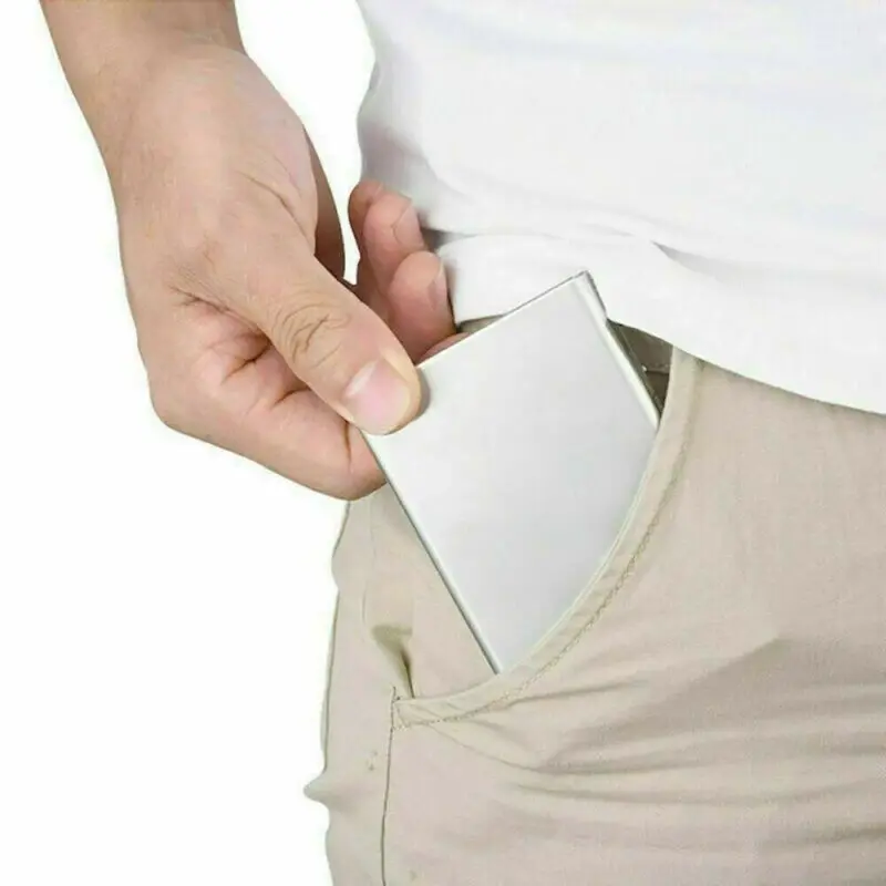 

RFID Blocking Stainless Steel Protector Wallet Credit Card Holder Thin CaseBox