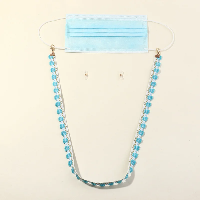 Новый тканевый брелок для очков с рисунком омаров застежка маска цепочка