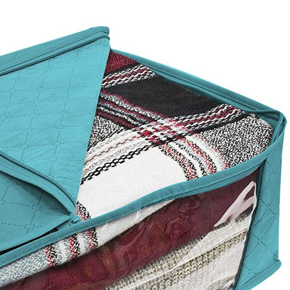 

Non-Woven Clothes Storage Bag Folding Quilt Dust-Proof Cabinet Finishing Box 3Pcs Home Storage Box Quilt Storage Bag Quilt Bag