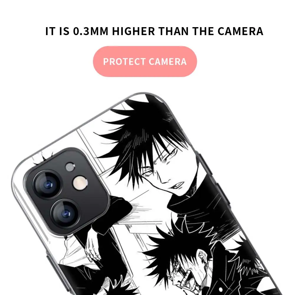 

Anime Jujutsu Kaisen Soft Case for iPhone 12 Pro 11 12 Mini 11 Pro MAX 7 8 SE XR X XS MAX 6 6s 7 8 Plus Black Phone Cover Shell