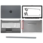Новый Топ задняя крышка чехол для HP 15-DA 15-DB 250 G7 255 G7 ноутбук ЖК-дисплей задняя крышкаПередняя панельпетли крышкаУпор для рукнижний чехол серый