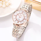 2021 Модные кварцевые часы из нержавеющей стали для женщин с алмазным украшением женские наручные часы женские часы