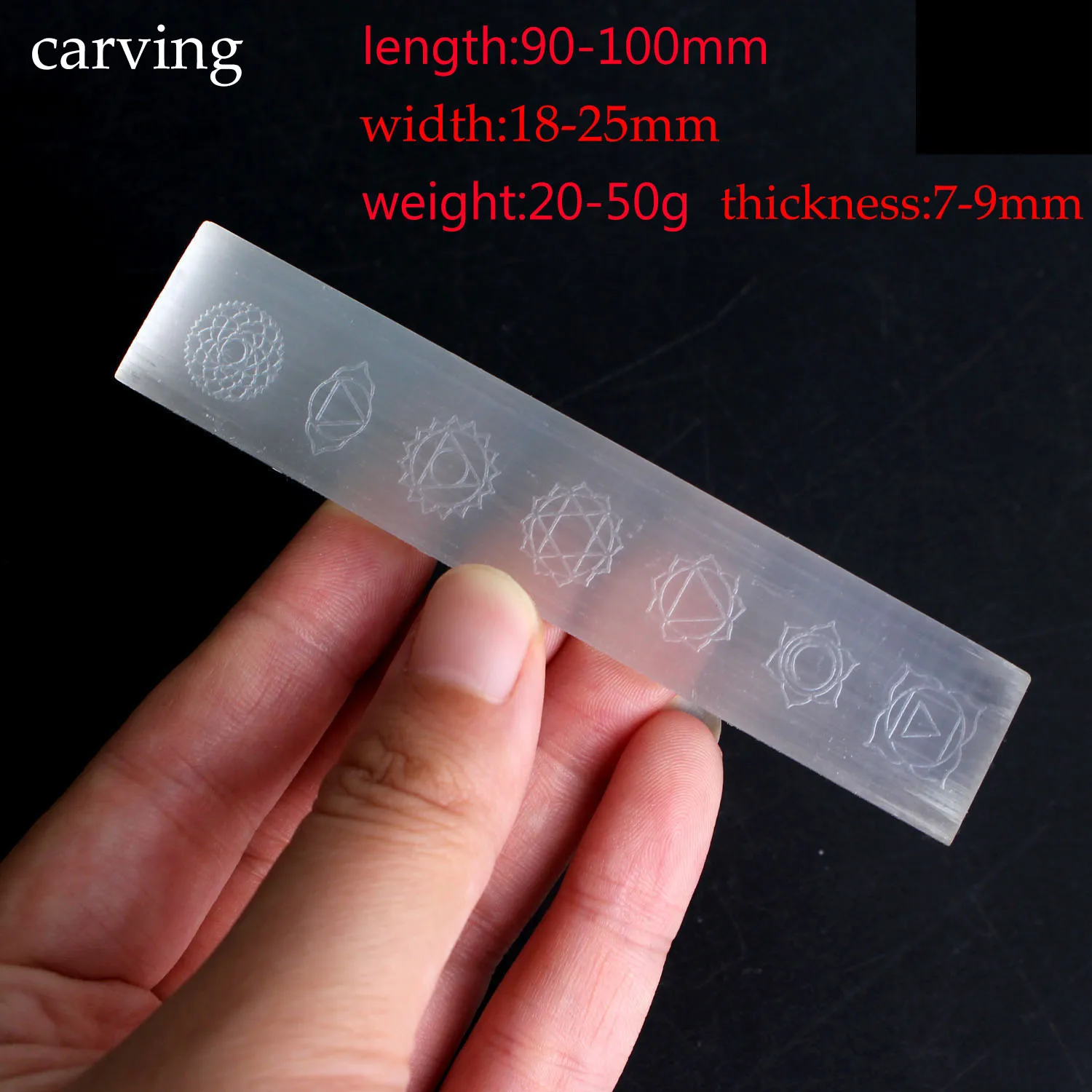 7 Chakras Runes stones Selenite Wand Yoga balance Polished Gypsum Copper Metal Sticker Reiki Healing Crystal Stone Home Decor | Дом и сад