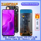 ЖК-дисплей 6,4 дюйма для Huawei Honor V20, внешний дисплей, сенсорные запасные части для Huawei Nova 4, ЖК-дисплей, дисплей 20