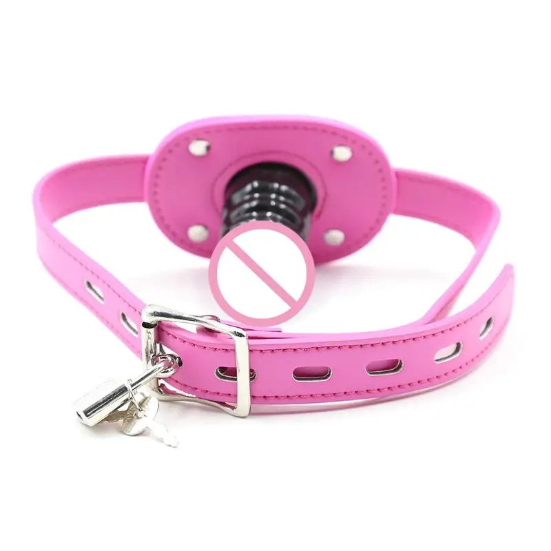 Кожаная заглушка для рта реалистичный фаллоимитатор кляп инструмент связывания