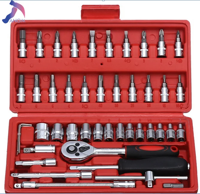 46pcs Key Wrench Set Car Repair Set Wrenches Universal Key Ratchet Spanners Wrench Sets Hand Tools Ratchet wrench Set
