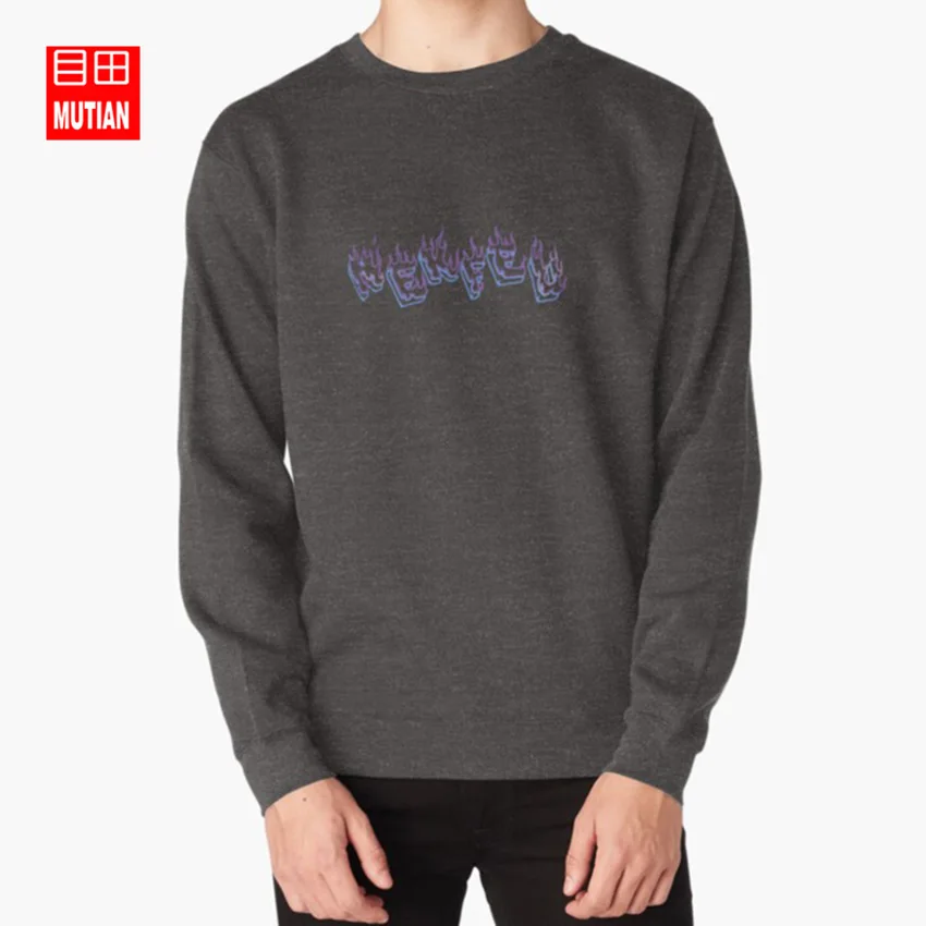 darkgrey-sweatshirt Nekflamme bleu фиолетовые толстовки с капюшоном nekfeu ken samaras nek nekflamme flamme feu синий фиолетовый логотип - Цвет: darkgrey-sweatshirt