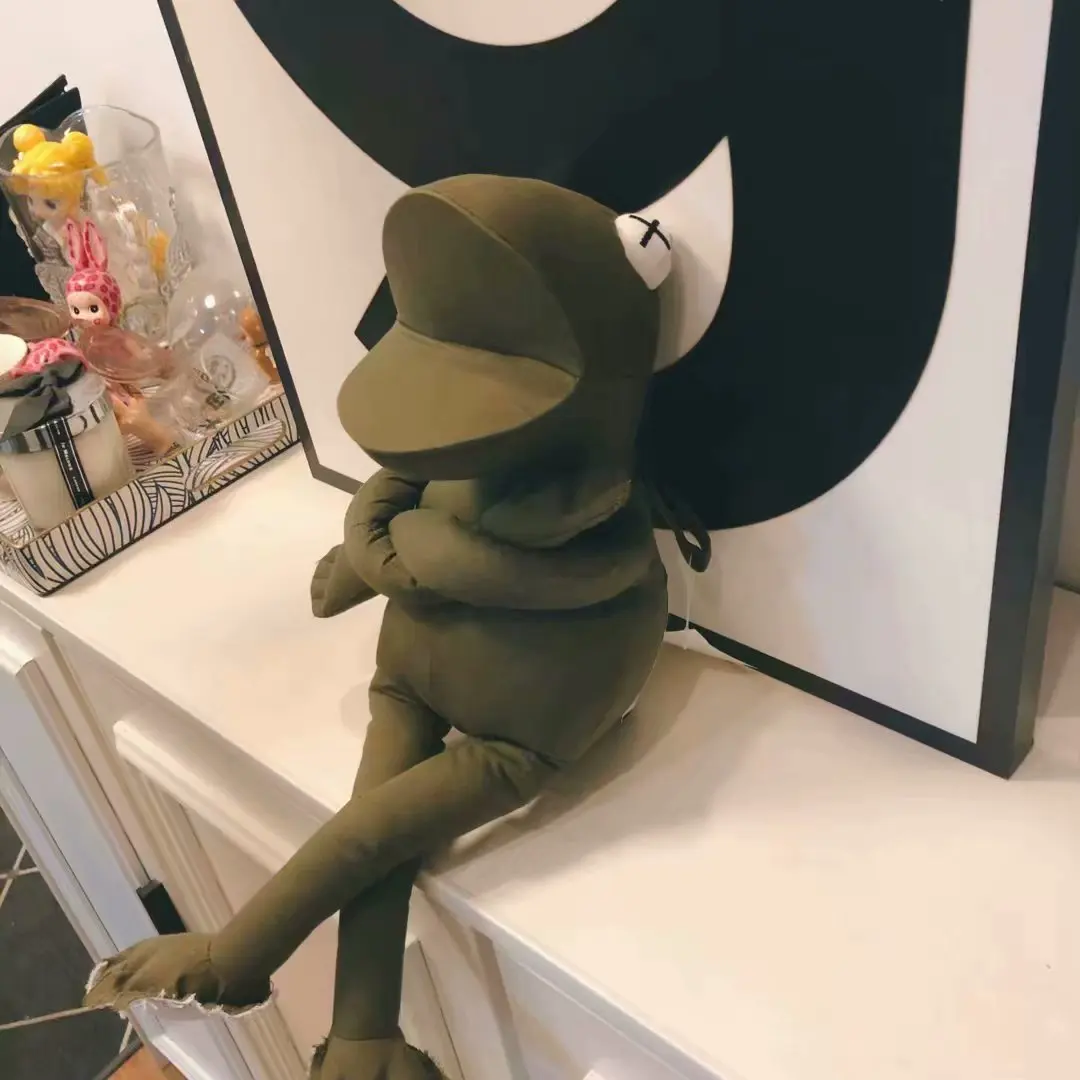 45 см ArmyGreen лягушка аниме kawaill готовая лягушка модные плюшевые игрушки Детский мультфильм день рождения для девочек Подарки
