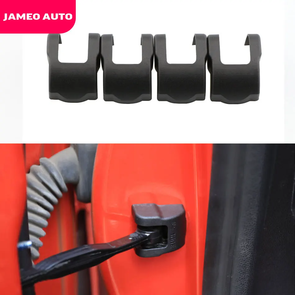 Jameo Auto 4 шт./компл. ABS черный автомобильный стайлинг крышка дверного замка наклейка