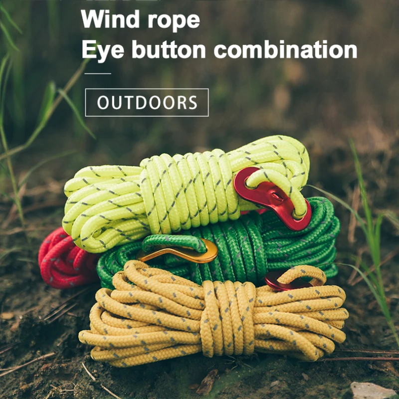 

Ветрозащитная Светоотражающая веревка для кемпинга, толщиной 4 мм, навес, аксессуары для палатки, компоненты для палатки