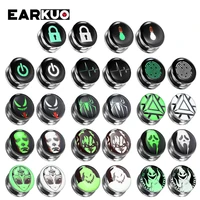 earkuo fancy popular stainless steel luminous ear gauges plugs stretchers piercing body jewelry earring expanders 2pcs 6 30mm
