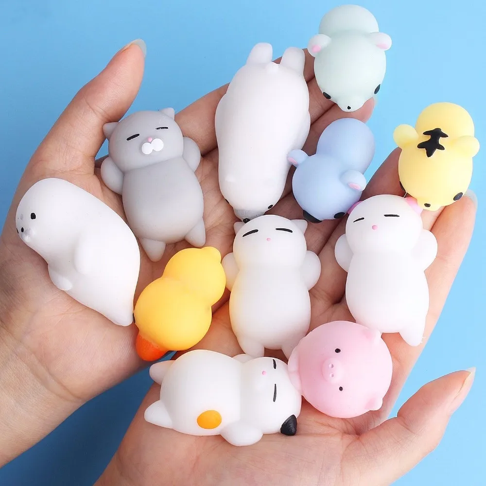 

Симпатичная мягкая игрушка-кошка Mochi, игрушка-животное, мяч-антистресс, мяч-антистресс, мягкий липкий милый забавный подарок, декор для снят...