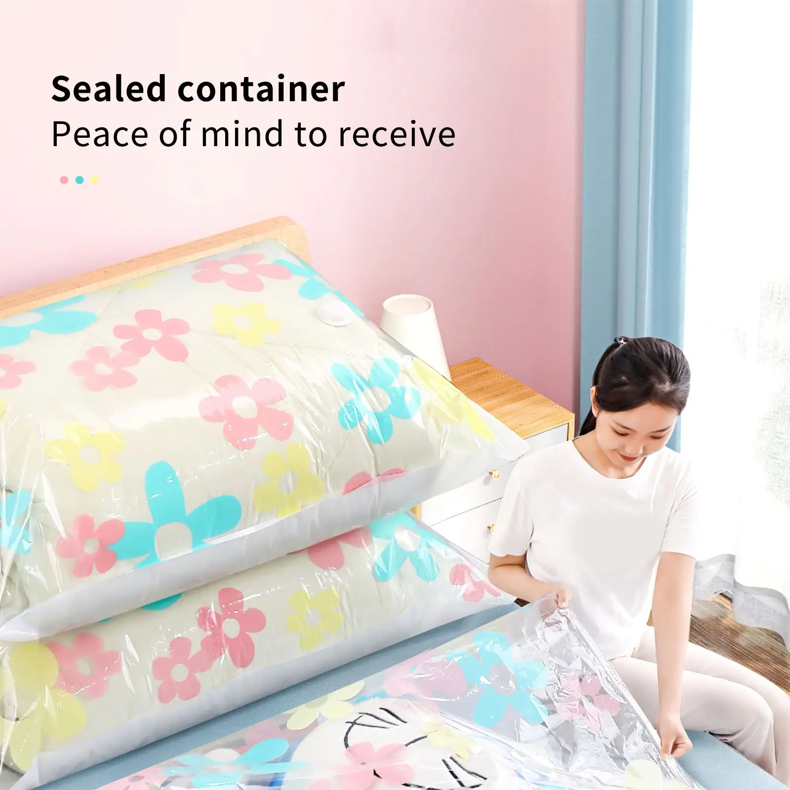 

11PCS Thickened Vacuum Storage Bag For Cloth Compressed Bag With Hand Pump Reusable Blanket Clothes Quilt Organizer