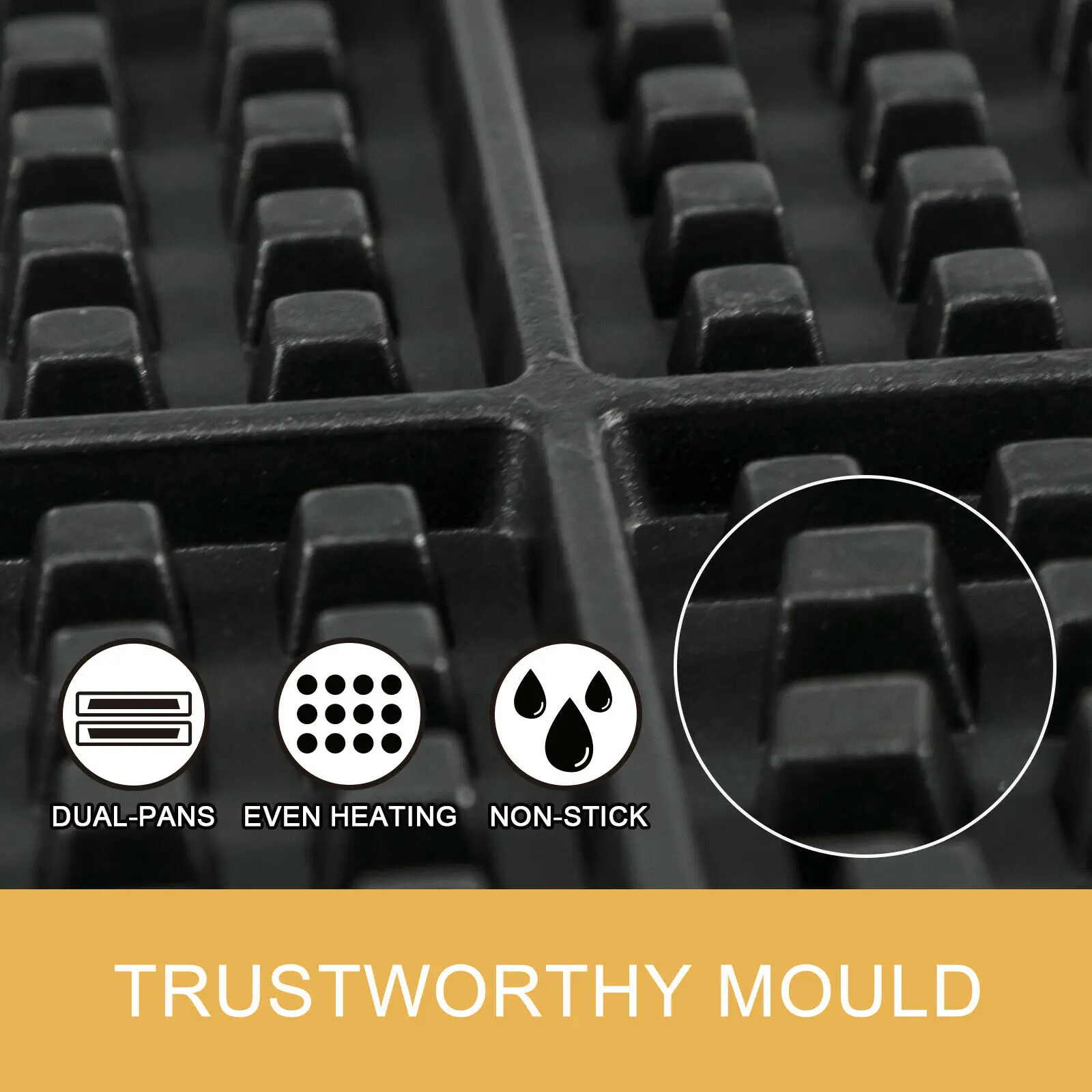 Электрическая круглая машина для приготовления вафель в бельгийском стиле с