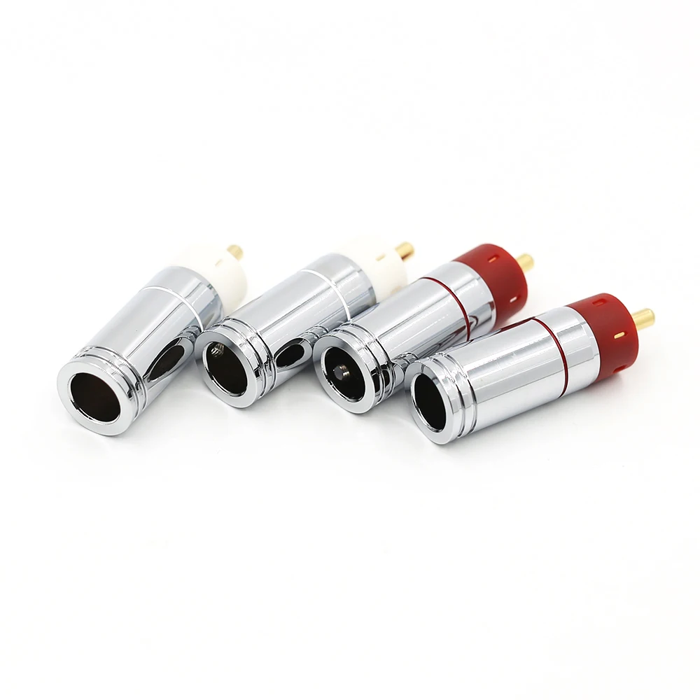 4 шт. Hifi DIY 9 мм посеребренные или позолоченные латунные RCA разъем, HIFI RCA разъем