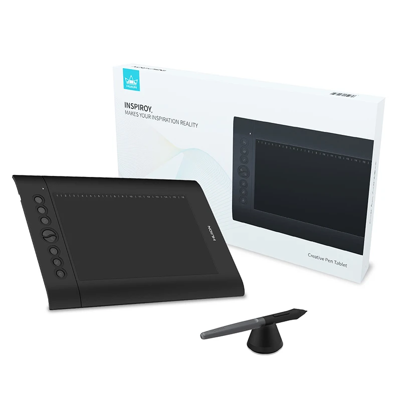 

Цифровой графический планшет Huion H610PRO V2, 8192 уровней, планшет для рисования с безбатарейным стилусом, планшет с OTG PC/Android, инструменты для рисов...