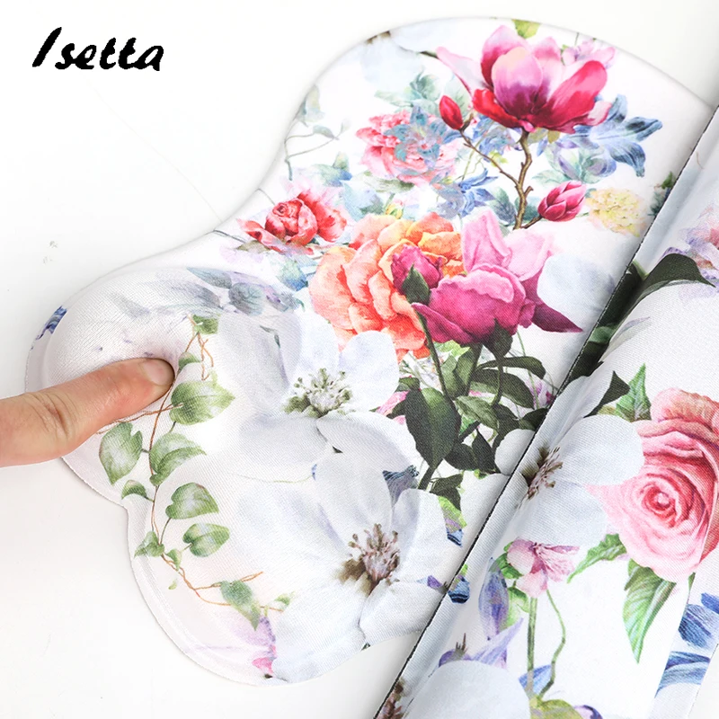 silica gel gaming mouse pad with wrist rest support memory foam anti slip comfort pad for laptop computer office free global shipping