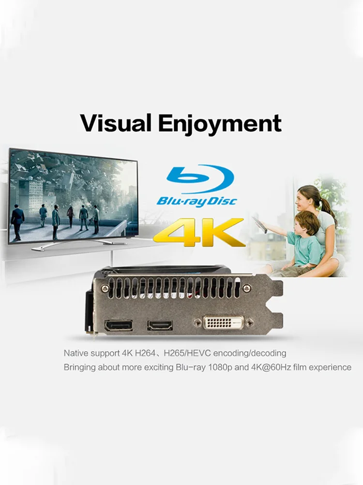 

Yeston Graphics Card RX550-2G D5 TD 1183/6000MHz 2G/128bit/GDDR5 DP+HDMI+DVI-D Graphics Card