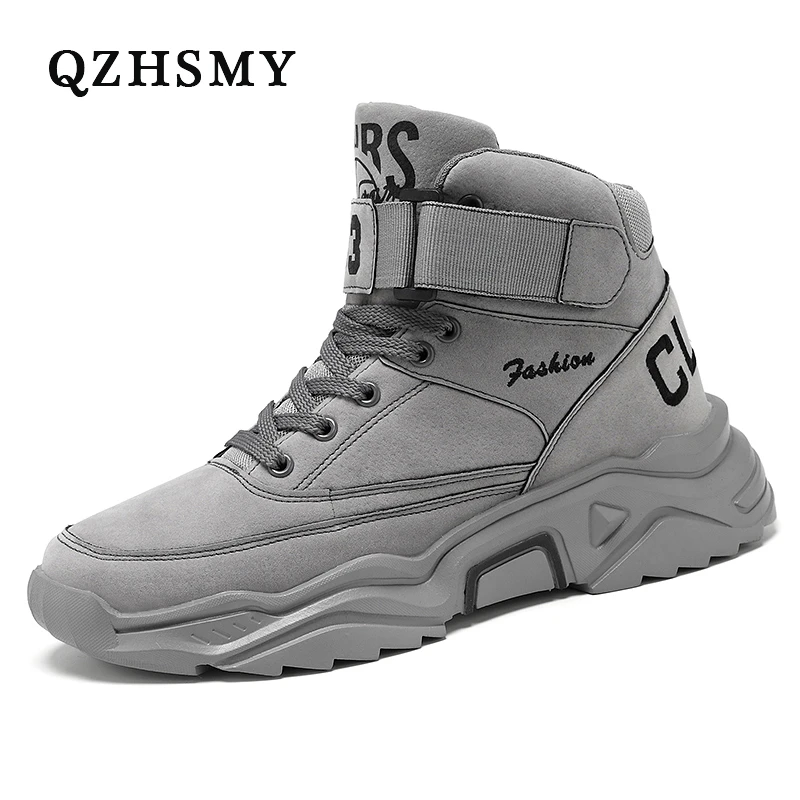 

Sneakers Men Autumn 2021 Fashion Chunky Men Shoes High Sneakers Breathable Round Toe Leisure White Gray Tenis Zapatillas Hombre