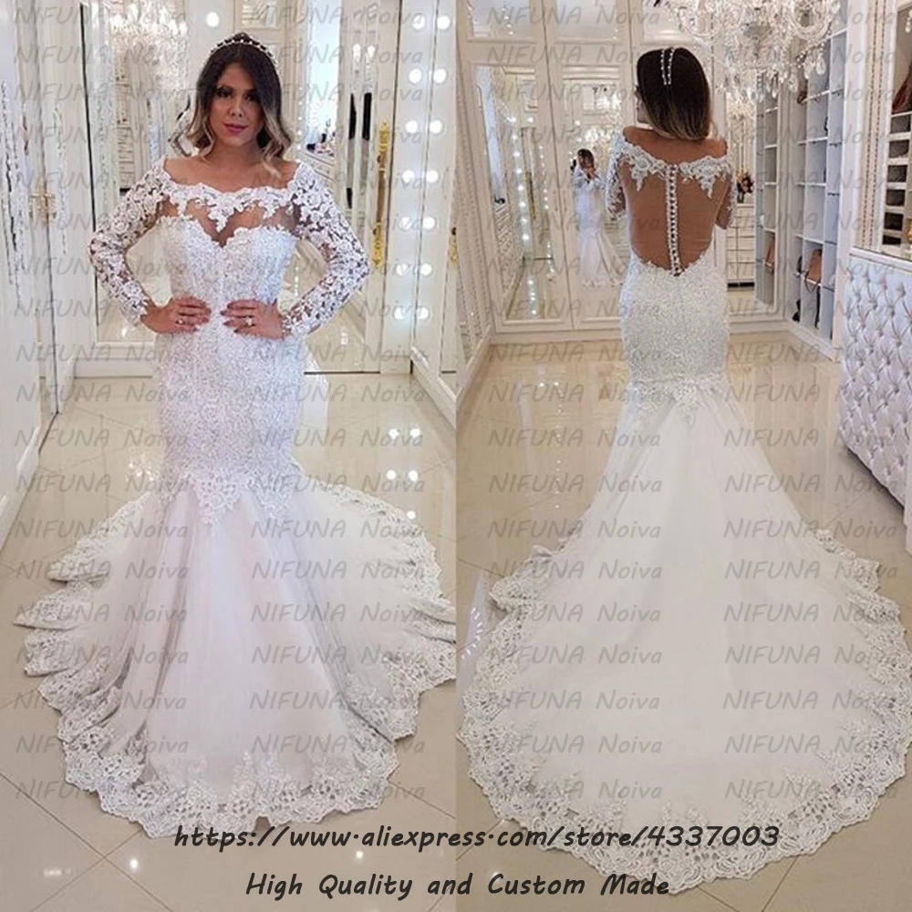 Vestido de Casamento модное свадебное платье с длинными рукавами es Mermaid Индивидуальные
