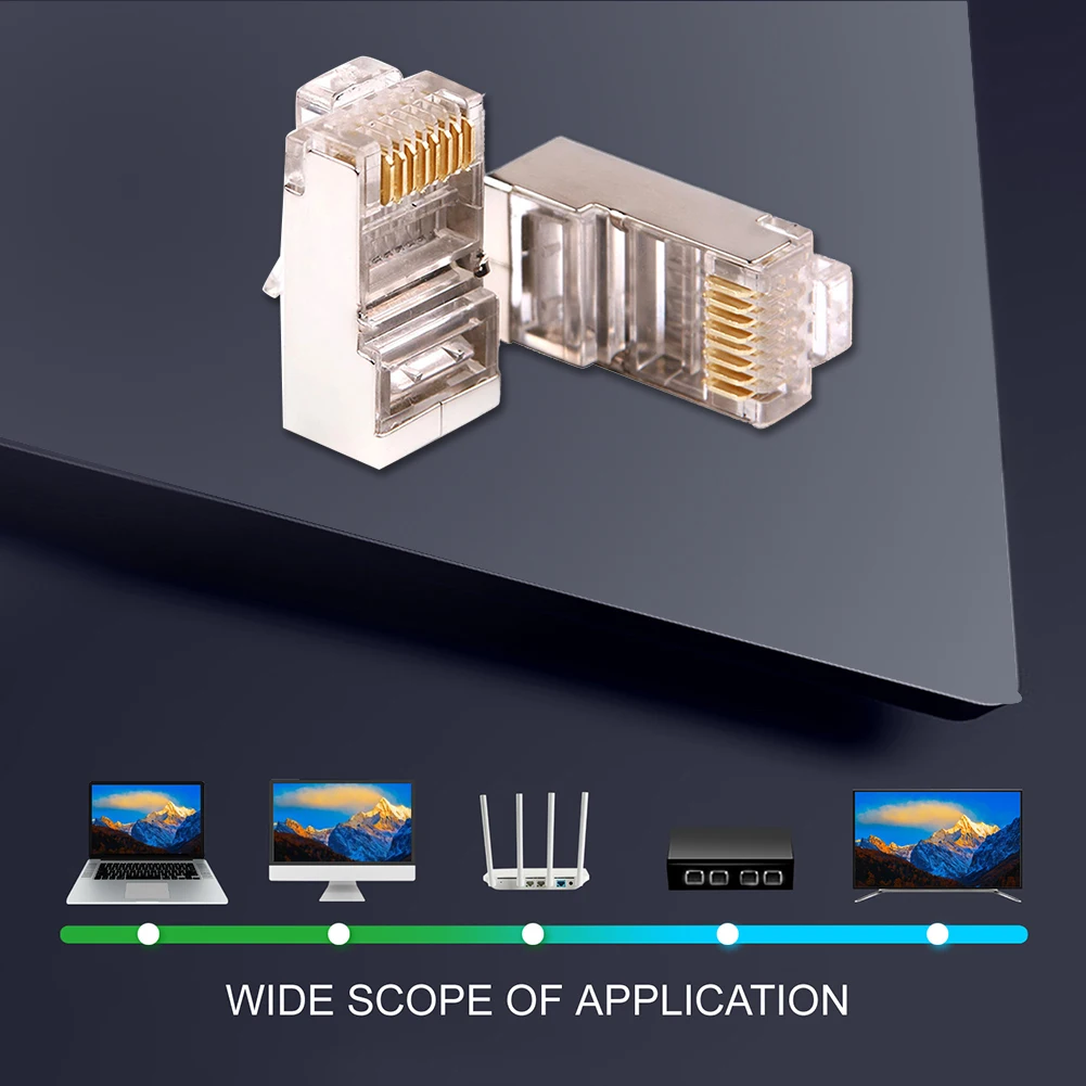 Cat6 RJ45 Разъем модульный Ethernet Кабельный разъем Cat 6 сетевой RJ 45 адаптер 10 шт. 20 50 |