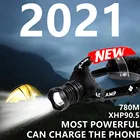 Налобный фонарь Zooma, светодиодный налобный фонарь с аккумулятором 18650, 8000 лм, USB, водонепроницаемый