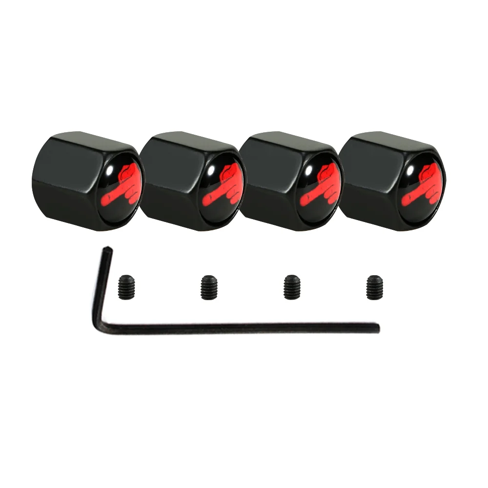 

DSYCAR 1 комплект модных колпачков для автомобильных шин из цинкового сплава в форме среднего пальца, противоугонные, герметичные, для ниппелей колесных шин