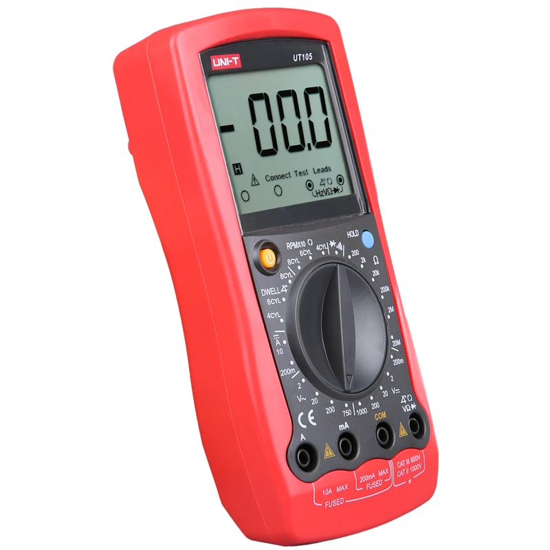UNI-T UT105 107 109 Automobile Multimeter/Manual range multi-purpose automobile maintenance multimeter/Dwell/Tach