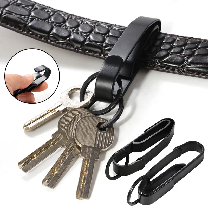 

Уличный инструмент для повседневного использования, съемный брелок из нержавеющей стали с защитой от потери, зажим для поясного ремня, пряж...