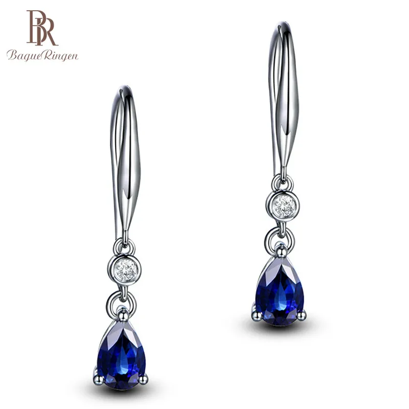 Bague Ringen Fashion Female Jewelry Earrings For Women Purple/Blue/Yellow Color 5A Zircon Female Ear-drops Dating Gift Wholesale