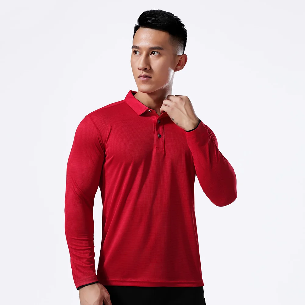 Summer Golf Clothing Men's Sports Long Sleeve Golf Shirt Quick-Drying and Breathable Casual Sports Lapel Golf Shirt S-5XL