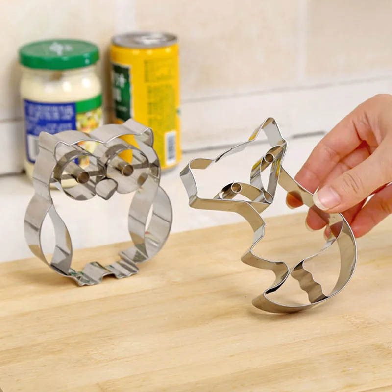 Owl Fox Shape DIY Baking Accessories 1Pcs Fondant Cake Mold Portable Cake Decorating Tool Biscuit Cookies Cutter Kitchen Gadgets