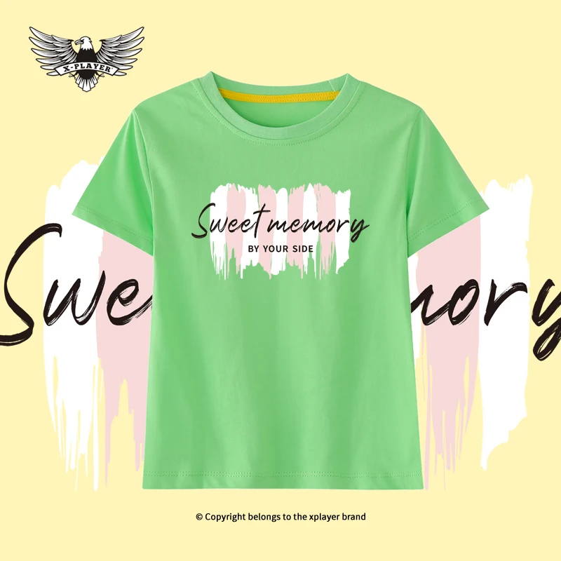 

Kawaii Sweet Memory Printed T-Shirts For Girls & Boys Childrens Anime Clothes Baby Summer Cotton Tees Kids Tops Oversize Blouses