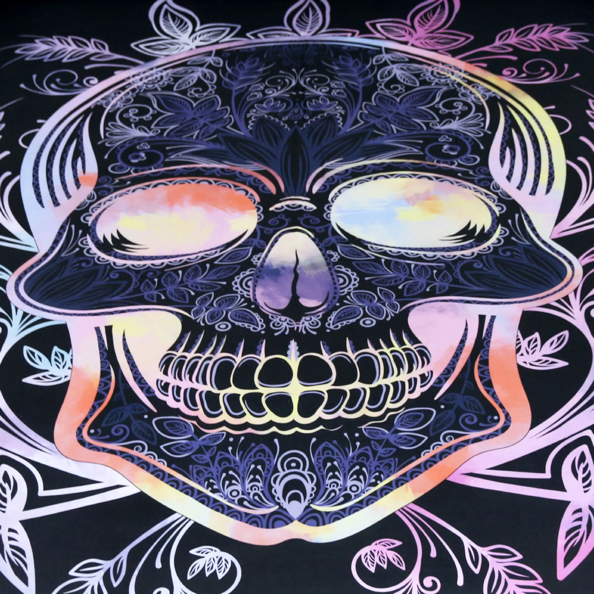 Новинка 2021 Комплект постельного белья с черепом одеяло цветами листьями