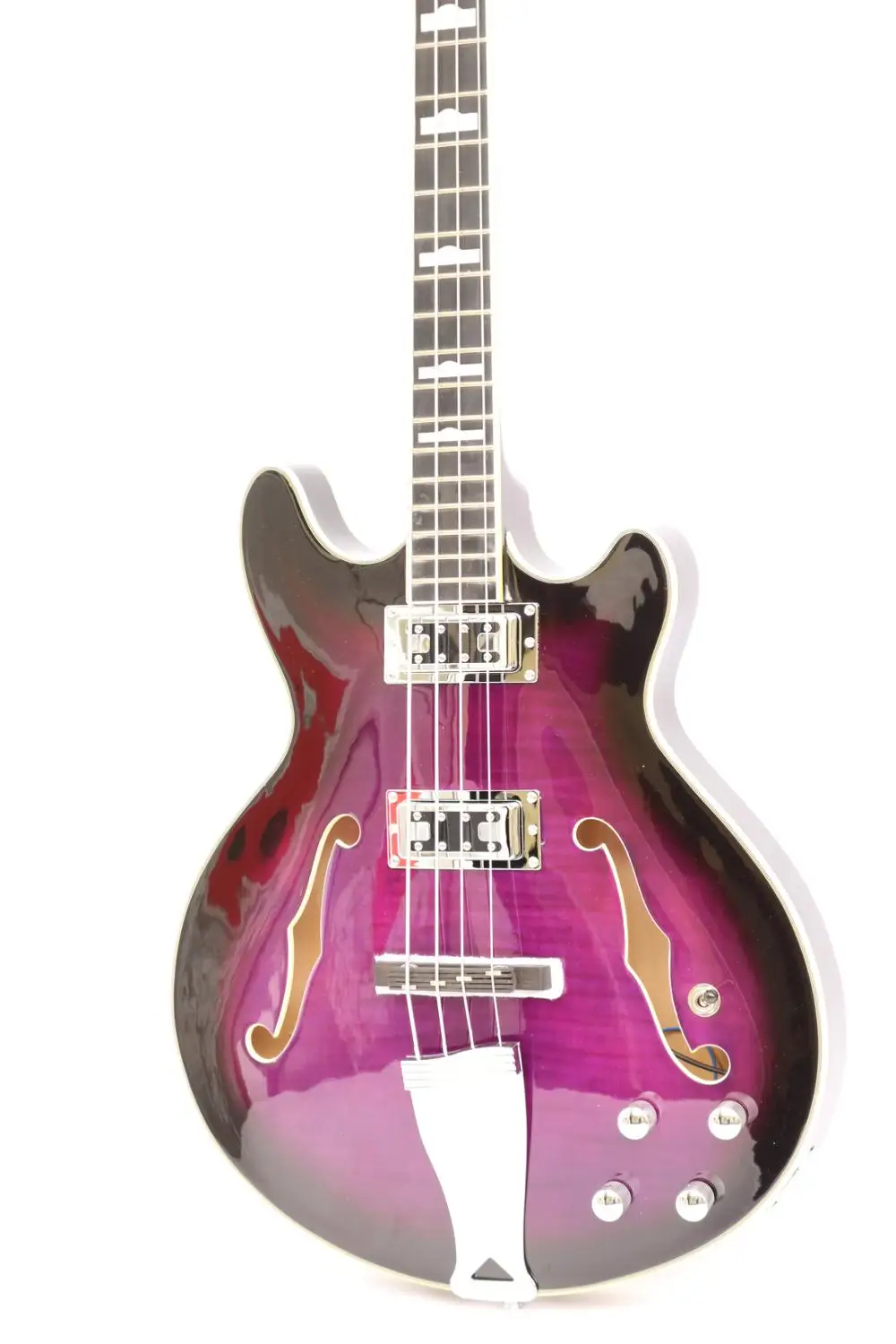 Качественный полый корпус 4 струны электрогитары перламутровый клен Арочный Топ