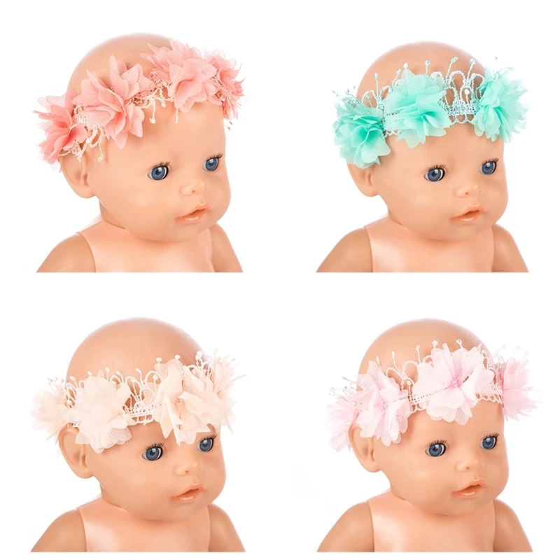4 цвета головной убор цветок Кукла Одежда аксессуары Подходит для 18-дюймовой
