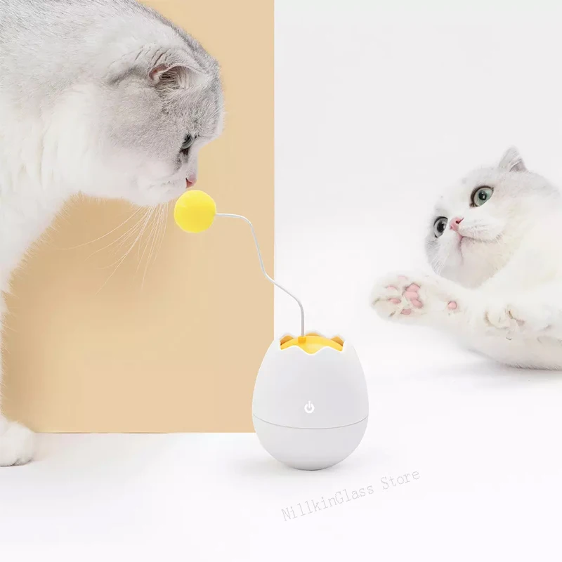 Xiaomi пушистый хвост яичная скорлупа игрушки для кошек умные интерактивные игрушки питомец компаньон новейший дизайн в форме яйца электронные игрушки для домашних животных