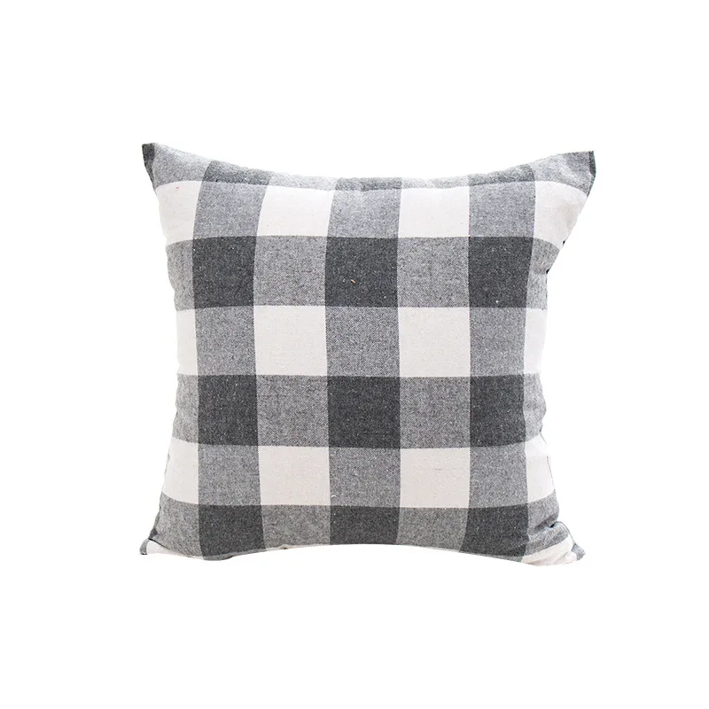 

Simple Lattice Striped Pillowcase Polyester Cotton Printing Cushion Cover Home Bedroom Living Room Sofa Decoration