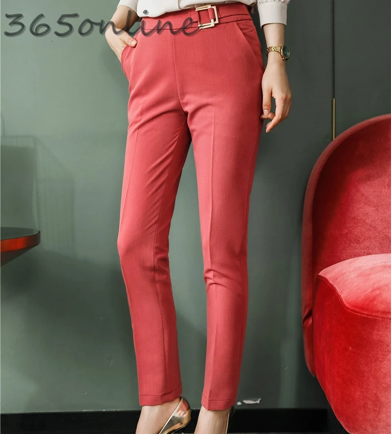 Новинка желтые Деловые женские брюки OL в деловом стиле модные бриджи | Женская