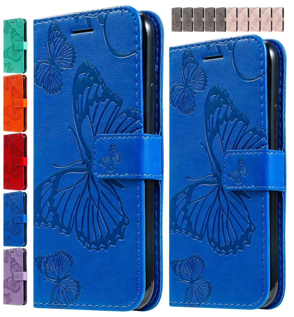 Однотонный кожаный чехол Бумажник для телефона с бабочками Google Pixel 2 4 XL 3a откидной