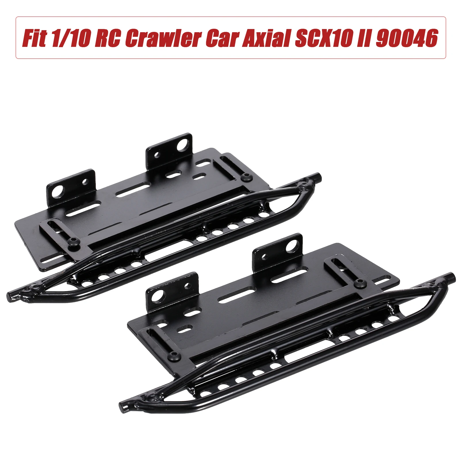 

Metal Side Pedal Racing Running Boards Foot-Plate Compatible with 1/10 RC Crawler Car Axial SCX10 II 90046
