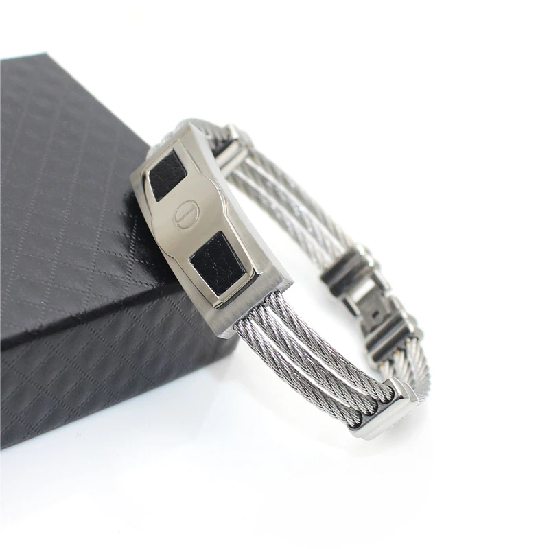 

Bohemian Gold Color Stainless Steel Wire Bracelet for Women Boho Jewelry Punk Style Multilayer Screw Bangles With Leather Gift