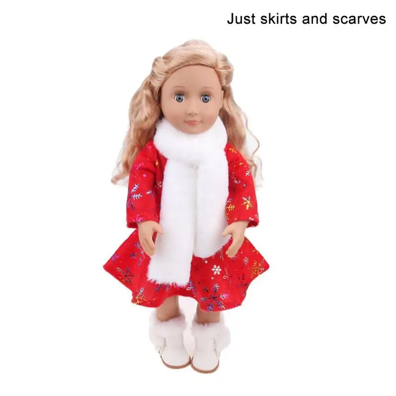 

Fashion Christmas 18 Inch Girl Doll Clothes Set Toy Educational Grils Children's Gifts Accessories Toys O9T1