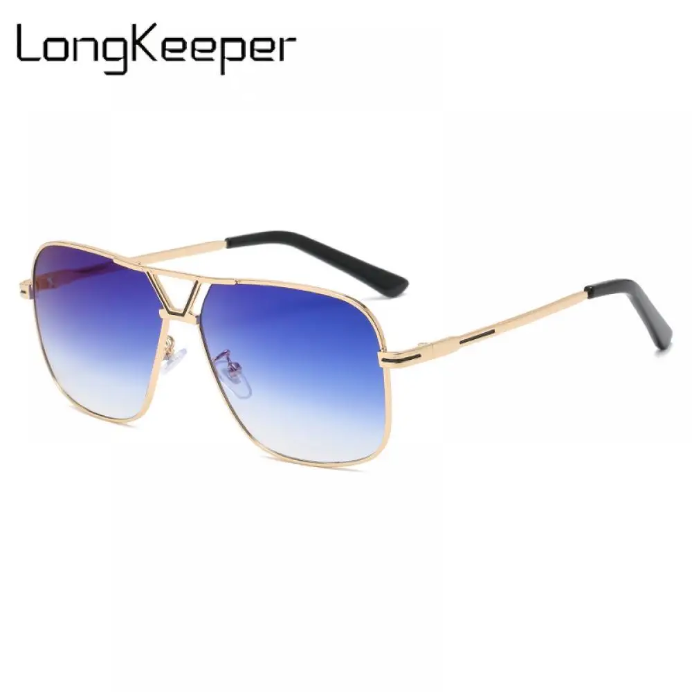 

Classic Oversized Square Sunglasses Women Men Luxury Brand Vintage Metal Frame Gradient Sun Glasses Male Driving Eyewear Gafas