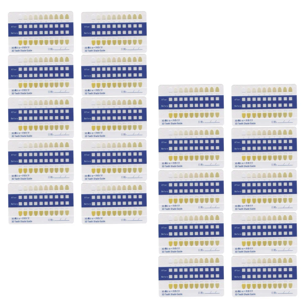 

40 шт. отбеливание зубов тени руководство отбеливание цвет контрастные карты (белый)
