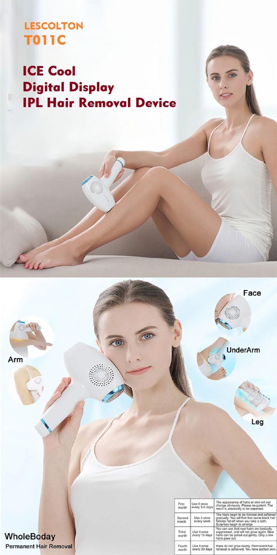 LESCOLTON ICE Cool IPL машина для удаления волос hoesehold весь корпус Мини Портативный безболезненный лазерный эпилятор