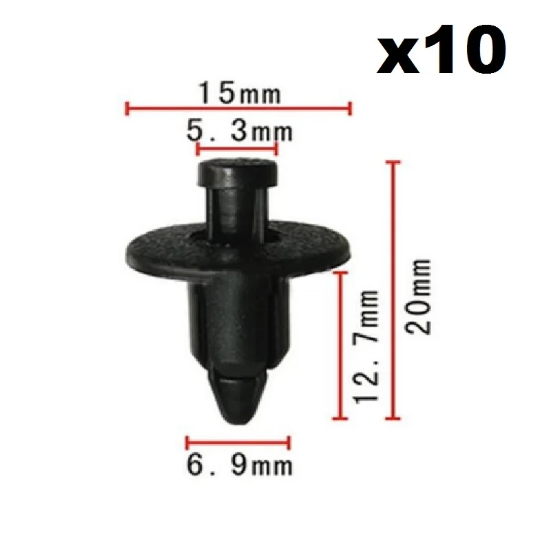

10pc Nylon Fastener Push-Type Trim Retainer Clip For Toyota For FORGM Direct push expansion buckle 90467-07041