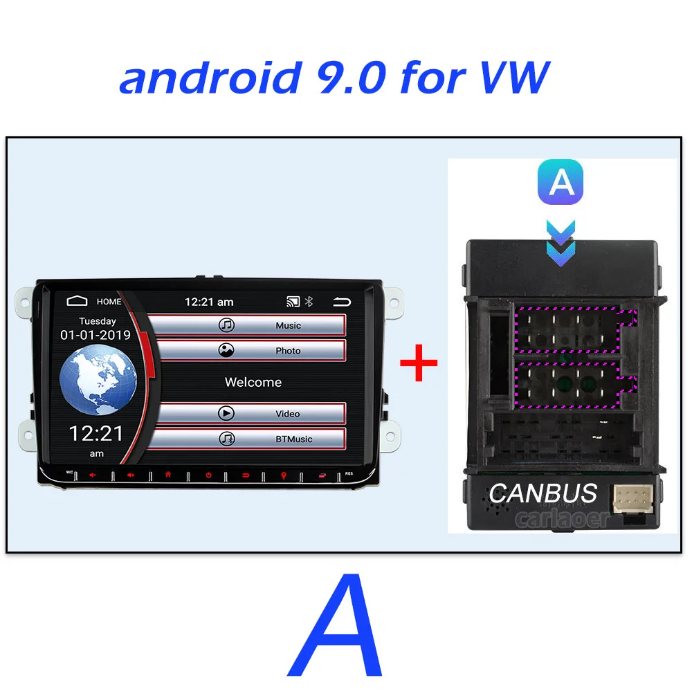 Android 9,0 2Din для VW/Volkswagen/Golf/Polo/Tiguan/Passat/b7/b6/leon/Skoda/Octavia автомобильный Радио gps 2 DIN Автомобильный мультимедийный плеер