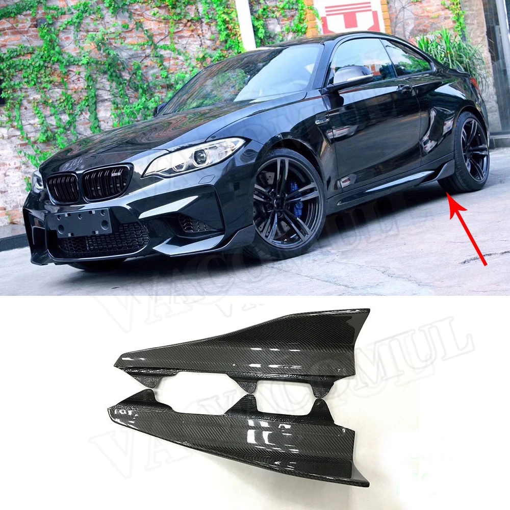 2 шт. боковые разветвители из сухого углеродного волокна канаты фартук для BMW