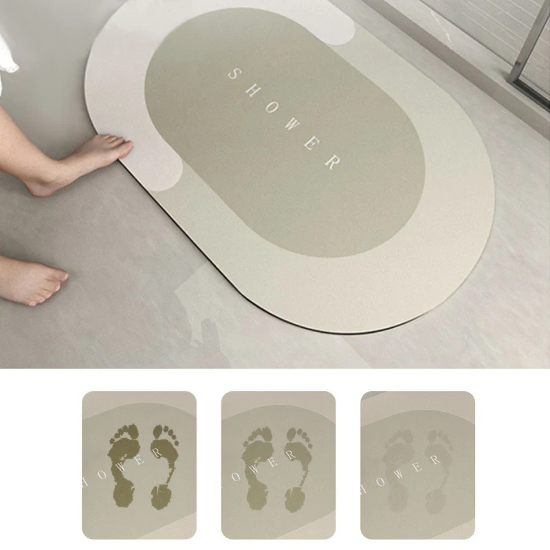 

40x60cm Super Absorbent Bath Mat Modern Simple Quick Drying Bathroom Carpet Non-slip Floor Mats Home Oil-proof Kitchen Floor Rug